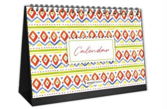 Amazon Basics 6 Sheet Undated Desk Calendar 2025 | Daily Planner & Monthly Organizer | Home & Office Use