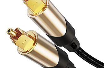 Cablecreation Toslink Male To Male Digital Optical Spdif Audio Braided Fiber Cable With Metal Connectors For Television (Black, Gold, 15.2 Meters)