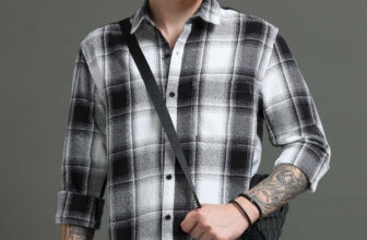 Rope Men Checkered Casual Black, White Shirt