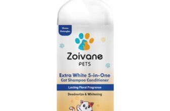 ZOIVANE 5 in 1 Extra White Cat Shampoo with Conditioner (100ml) | Reduces Hair Fall | Enhances Coat Brightness | Ideal for Persian Cats, Kittens, and All Breeds (Pack of 1)
