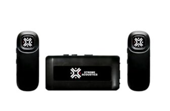 Xtreme Acoustics XAWL603 Wireless UHF Dual Channel Lavalier Microphone with 3.5mm Camera and Mobile Cable for Singing, Audio Video Recording, YouTube