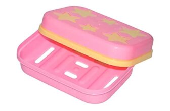 Sulfar Plastic Star Shaped Self Design Soap Case Holder For Bathroom, Color May Vary