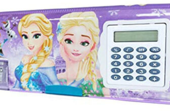 spartone Inbuilt Calculator Princess Art Plastic Pencil Box Geometry Box(Purple)