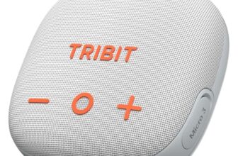 Tribit StormBox Micro 3 Bluetooth Speaker with 13W XBass Sound, IP68 Waterproof Speaker for 24H Playtime, TWS Pairing, Bluetooth 6.0, Portable Speaker for Bike/Golf/Traveling, Grayish White