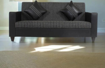 Flipkart Perfect Homes Crete Leatherette and Fabric 3 Seater  Sofa(Finish Color – Black and Silver, DIY(Do-It-Yourself))