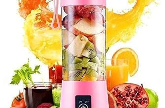 Portable 6-Blade Juicer Blender with Built-in Jar, Juice Mixer Bottle,Fruit Juice Machine,USB Rechargeable Personal Size Juicer Grinder for Juices,Protein&Milk Shakes (Multicolor) (M5)
