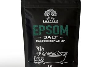 Rogcare Epsom Salt 1 Kg for Bath | Pure Magnesium Sulfate Crystals | Relaxing Muscle Soak, Stress Relief, Detox Bath Salt for Body, Foot Soak & Spa | Natural Bath Salt for Skin Care (1kg)