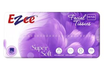 Ezee 2 Ply Facial Tissue Soft Pack 100 Pulls | Car Box Tissues – Ultrasoft, Silky & Absorbent | Virgin Pulp, Pack of 1