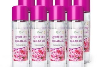 Patanjali Divya Gulab Jal, Rose Water for Skin Care, Facial Toner, Hydrating Rose Essence 120ml (Pack of 8)