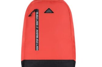 Gear Superior 17″/19L Medium Water Resistant Backpack | Casual Backpack | Daypack | Travel Backpack | College Bag For Men/Women (Orange – Black)