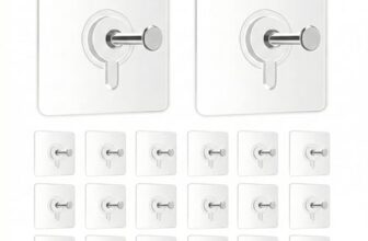 JIALTO 20 Pcs Self Adhesive Hooks for Secure Wall Hanging – Versatile 6mm Nail Hook for Photo Frames Hooks, Clocks, and More – Transparent, Heavy-Duty, No-Drill Solution