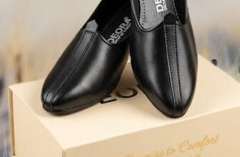 Prashant Agency DEORA शाही ब्लैक मोजरी (Shahi Black Mojari) Jutis For Men(Black , 7)