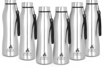 Apeiron Vectra SS Bottle Pack Of 6 1000 ml Steel Bottle(Pack of 6, Silver)