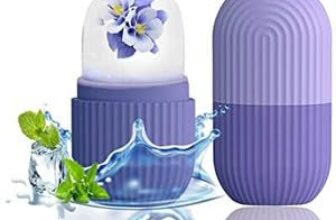 Ice Roller for Face & Eyes | Silicone Ice Facial Massager for Skin Care, Puffiness, Dark Circles & Glowing Skin | Reusable Beauty Tool for Women & Men | Multi Color Variants (PURPLE)