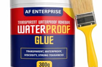 Crack Seal Glue 300g with Brush | Transparent Waterproof Resin Epoxy for Roof Leakage Repair | Crack Seal Agent for Roof & Wall Cracks | High-Viscosity Waterproof Glue for Leak Sealing (300g, 1 Pack)