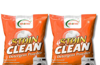 Brono ultra clean detergent powder, top/front load washing powder, orange Detergent Powder (Fresh)(10 kg)