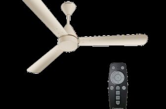 Crompton Energion Hyperjet | BLDC Technology | Remote Control with 2 Year Warranty Energy Saving 1200 mm Ceiling Fan(5 Star | Ivory | Pack of 1)
