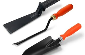 Nesture Gardening Tools Set for Home Garden | Weeder, Khurpi & Trowel Kit | Heavy Duty Garden Hand Tools Set (Orange & Black)