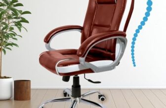 FUGO FG20BN Ergonomic High Back Office Chair,Adjustable Height,Cushioned Back&Seat,Tilting Mechanism,Heavy-Duty Metal Base,Dual Nylon Casters,Comfortable Desk Chair for Work,Gaming,3-Year Warranty