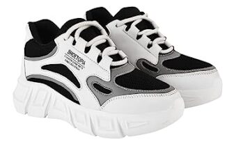 Shoetopia Girls JM-62 Black Sneaker – 5 UK (Girls-JM-62-Black)