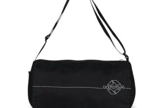 Nivia Basic Polyester Duffle Bag for Men & Women, Side Mesh Pocket, Workout & Training Bag, Suitable for Gym, Fitness, Sports & Travel with Adjustable Shoulder Strap (Black), Capacity-11L