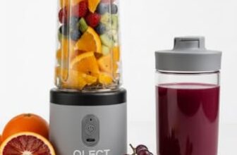 Qlect Portable Blender Electric Juicers Fruit Mixers USB Rechargeable Smoothie Mini Personal Juicer 6 Blades With 1500 Mah Rechargeable Battery-Smoothie Blender