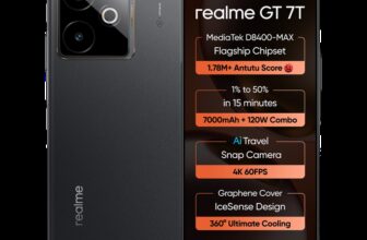 realme GT 7T (IceSense Black, 256 GB)(8 GB RAM)