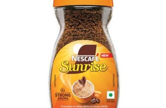 Sunrise Instant Coffee Powder by Nescafe | Strong Taste for the perfect start to your day | Coffee Chicory-Mix | 45g Jar