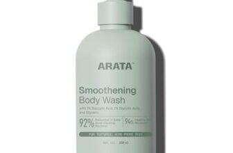 Arata 1% Salicylic Body Wash for Bacne & Dry Skin | 92% Reduction in Body Acne Causing Bacteria | Exfoliating Shower Gel for Rough & Uneven Skin | Scientifically Proven & Derma Tested | 250 ml