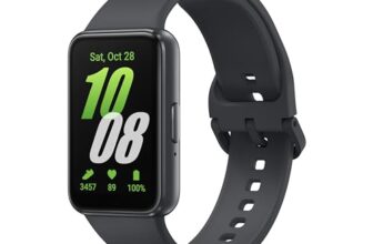 Samsung Galaxy Fit3 (Gray) | 4cm AMOLED Display | 13 Days Battery | 100+ Exercises | Media Control | Track Sleep | Track Your Workout