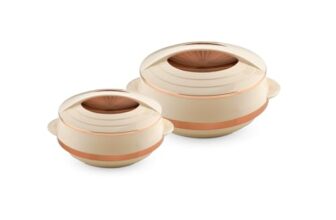 Asian Olympic Inner Steel Casserole (800 ml, 1200 ml)| BPA-Free| Keeps Food Hot & Fresh | Ideal for Serving, Gifts for Diwali & Housewarming | Airtight | Casserole for Roti | Rose Gold