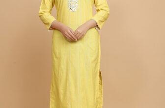 Lalan Pure Cotton Embroidered Kurta Fabric