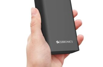 ZEBRONICS 20000 mAh Compact Power Bank, 22.5W Super Fast Charging, PD3.0 (PPS), Dual Type-C & USB-A, LED Indicator, Metal Body, for All Mobiles, Tablet & Other Devices EnergiTank 20MR1 (Midnight)