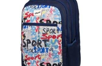 F Gear Arashi Navy 35L School Backpack|4 Compartments, 1 Front Pocket & water Bottle Holders|Laptop Sleeve|Ergonomic, Lightweight & Durable Design|Ideal for School, College, Work, Travel & Daily Use