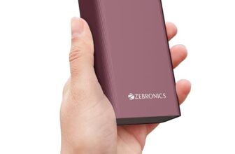 ZEBRONICS EnergiTank 20MR1, Metal Power Bank, 20000 mAh, 22.5W Super Fast Charging PD 3.0 (PPS), Dual Type C & USB Port, LED Indicator, for iPhone, Android, Tablets, Airpods (Raspberry)