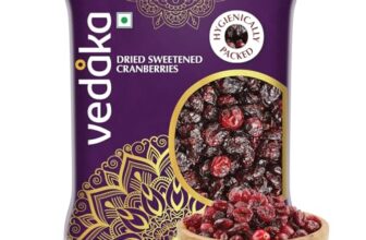 Vedaka Premium Whole Dried Cranberries, 100g
