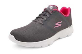 Skechers Womens Go Run 400 Charcoal/HOT Pink Running Shoe – 5 UK (8 US) (896167ID-CCHP)