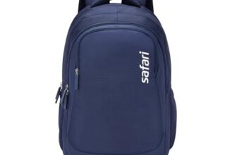 Safari Saga 32L Laptop Backpack Bag for Men and Women, Ideal for Office/School/College Boys and Girls, 2 Compartment Backpack with Front Pocket, Organizer & Bottle Holder, Color Navy