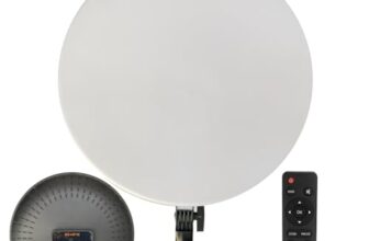 Eloies® BD-HP19 Flat Round Panel Light for Photography and Videography (19 Inch Big Size, 80 Watt) | Continuous Lighting with 3200K – 6500K | Brightness Adjustable with Remote Control