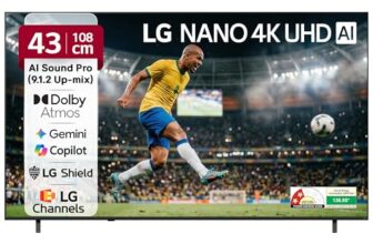 LG 108 cms (43 inches) NU87 AI Series Nano 4K Ultra HD Smart webOS VA LED TV 43NU870BPLA