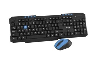 EVM Wireless Keyboard Mouse Combo 2.4GHz | USB Receiver | Computer Combo for Laptop PC | Ergonomic Design | Long Range | Smooth Typing & Control | 1 Year Warranty (EVM-WLKM-036)