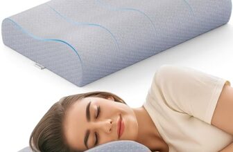 FOVERA Cervical Pillow for Neck Pain | 2 Years Warranty | for Spondylitis Neck & Shoulder Pain, Orthopedic Memory Foam Pillow for Sleeping, Standard Size, 18 x 11 x 3.5 Inch, Grey Jacquard, Pack of 1