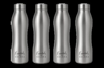 Solara Water Bottle 1 Liter for kids, Fridge, Office, 1000 ml Stainless Steel Bottle(Pack of 4, Silver)