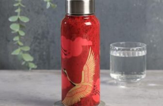 India Circus by Krsnaa Mehta Legend of the Cranes Small Stainless Steel Water Bottle, 550 ml, Multicolour (Pack of 1)