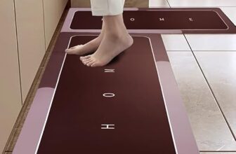 Cortina 2 Pcs Kitchen Mats, Waterproof Memory Foam Kitchen Rugs, Standing Desk Mat Floor Mats, Comfort Runner Rug Carpets for Kitchen Floor, Sink – (120 * 40 cm, 40 * 60 cm, Maroon)