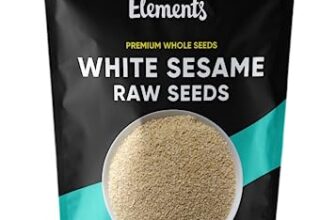 True Elements Raw White Sesame Seeds 150gm – 100% Clean and Natural White Til | Safed Til Seeds for Eating | Raw Seeds | Versatile Ingridient | Everyday Essentials Indian Spices
