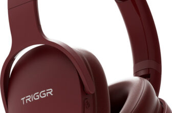 TRIGGR Trinity 2 with Dual Pairing, ENC, Fast Charge, 50H Battery, Rubber Finish, v5.3 Bluetooth(Bordeaux Maroon, On the Ear)