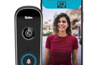 Qubo Smart WiFi Video Doorbell from Hero Group | Instant Phone Visitor Video Call | Intruder Alarm System | 2K FHD Camera | 2-Way Talk | Alexa & OK Google | Plug and Play AC Chime | Made in India