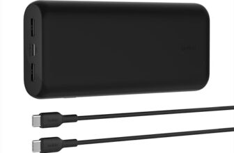 Belkin 20000 mAh 20W Power Bank | Super Fast Charging | USB-C PD Port | Fast Charging for iPhone 17, Air, Pro, Pro Max, AirPods, Samsung Galaxy S25, Google Pixel 10 & More | 2 Years Warranty | Black