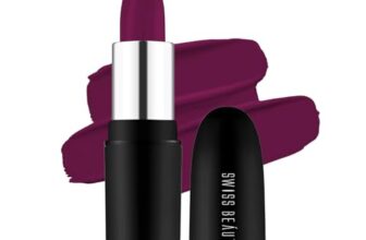 Swiss Beauty Pure Matte Creamy Lipstick | Non-drying, Highly pigmented Lipstick | Shade- Berry, 3.8gm|